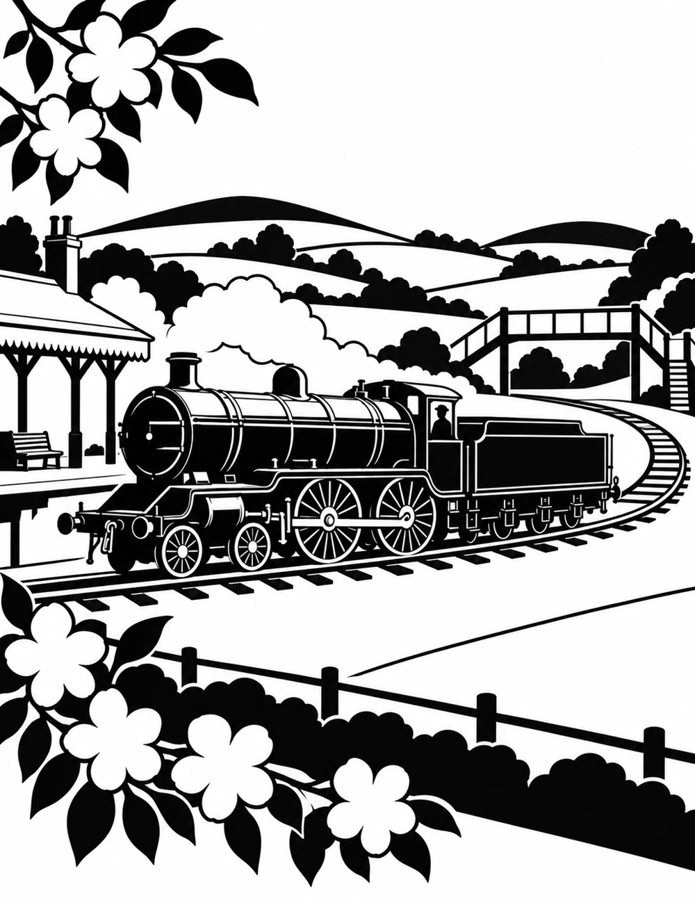 Completed artwork: Steam through the blossom orchard