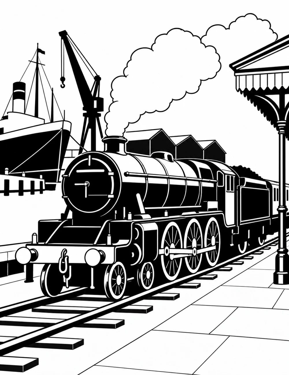 Completed artwork: The harbour railway